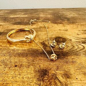 Kate Spade Sailors Knot Earrings, Bracelet and Necklace Set